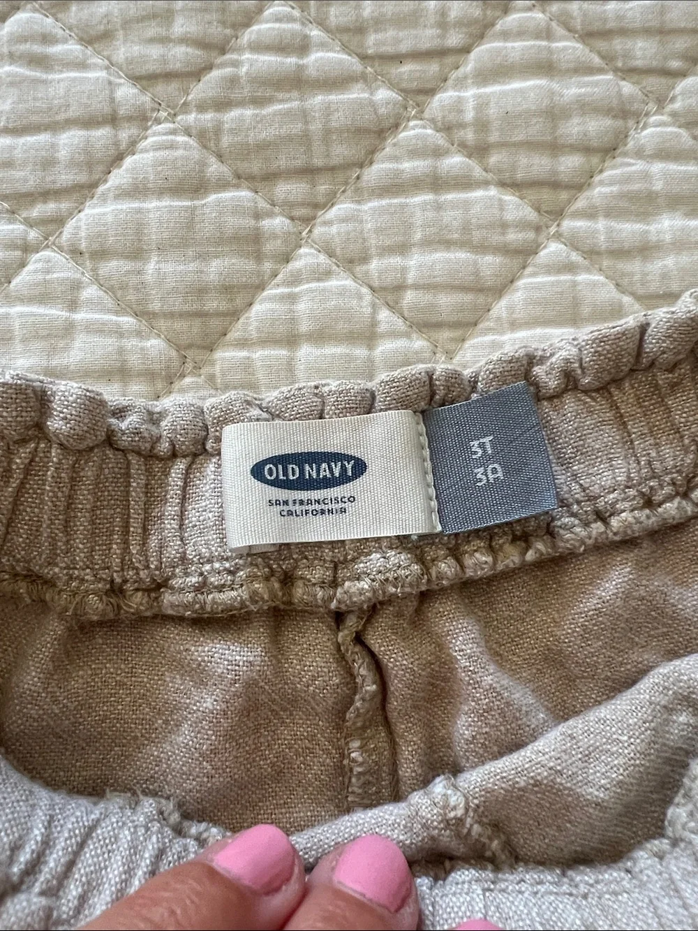 Old Navy Toddler Girl Tan Linen Shorts Size 3t